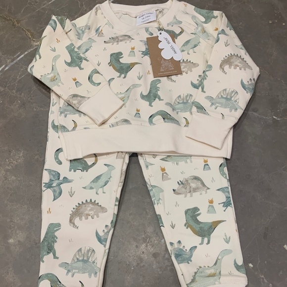 Angel Dear Other - Angel Dear Dino Set, French Terry, Size 18 - 24 months, NEW with tags